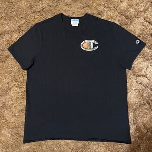 Champion Thread Logo T-Shirt Tee Black XLarge